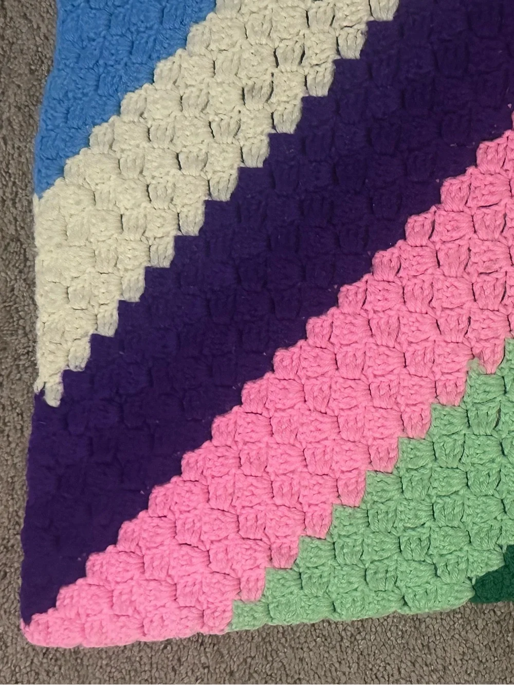Vintage 70s striped Afghan